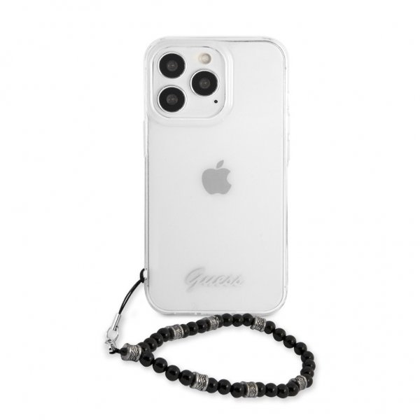 Guess iPhone 13 Pro Skal Pearl Handle Script Logo Svart