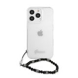 Guess iPhone 13 Pro Skal Pearl Handle Script Logo Svart