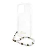 Guess iPhone 13 Pro Skal Pearl Handle Script Logo Vit