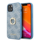Guess iPhone 13 Skal Ring Stand Blå