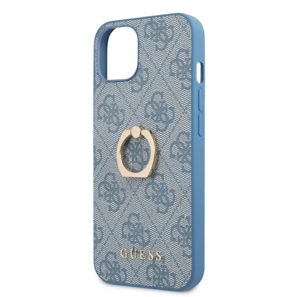 Guess iPhone 13 Skal Ring Stand Blå