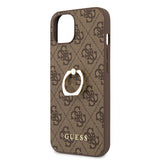 Guess iPhone 13 Skal Ring Stand Brun