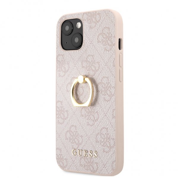 Guess iPhone 13 Skal Ring Stand Rosa
