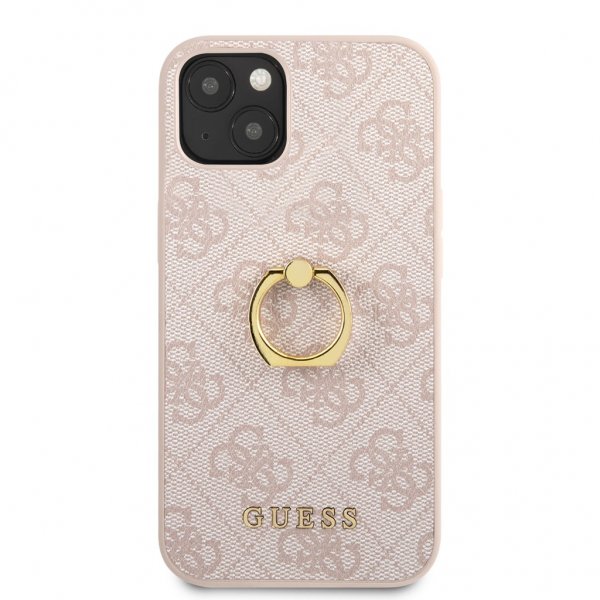 Guess iPhone 13 Skal Ring Stand Rosa