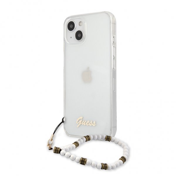 Guess iPhone 13 Skal Pearl Handle Script Logo Vit