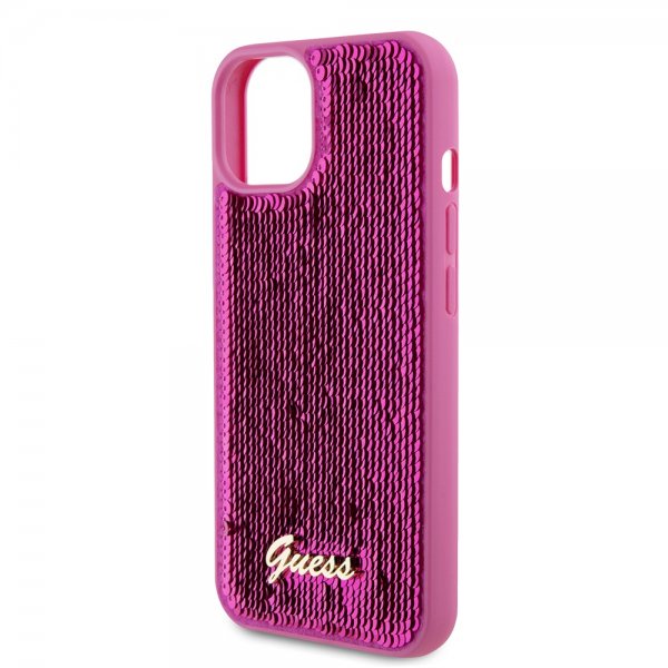 Guess iPhone 13 Skal Sequin Fuschia