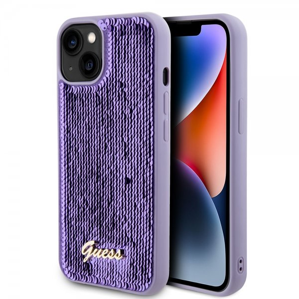 Guess iPhone 13 Skal Sequin Lila