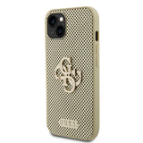 Guess iPhone 13 Skal Perforated Glitter Guld
