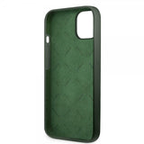 Guess iPhone 13 Skal Silicone Metal Logo 4G Grön
