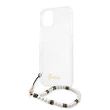 Guess iPhone 13 Mini Skal Pearl Handle Script Logo Vit