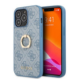 Guess iPhone 13 Pro Max Skal Ring Stand Blå
