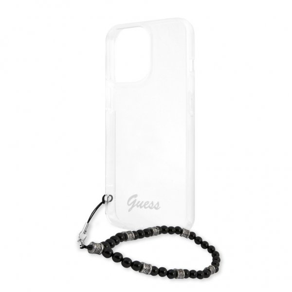 Guess iPhone 13 Pro Max Skal Pearl Handle Script Logo Svart