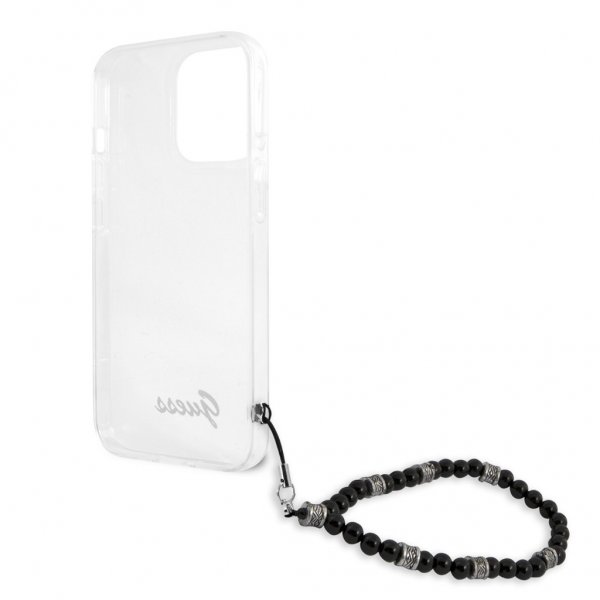 Guess iPhone 13 Pro Max Skal Pearl Handle Script Logo Svart