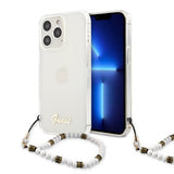 Guess iPhone 13 Pro Max Skal Pearl Handle Script Logo Vit