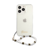Guess iPhone 13 Pro Max Skal Pearl Handle Script Logo Vit