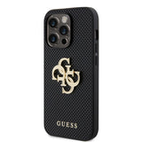 Guess iPhone 15 Pro Skal Perforated Glitter Svart