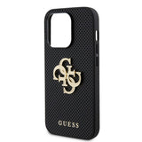 Guess iPhone 15 Pro Skal Perforated Glitter Svart