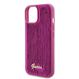 Guess iPhone 15 Skal Sequin Fuschia