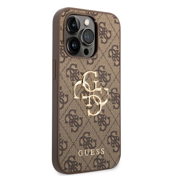 Guess iPhone 15 Pro Max Skal 4G Logo Brun