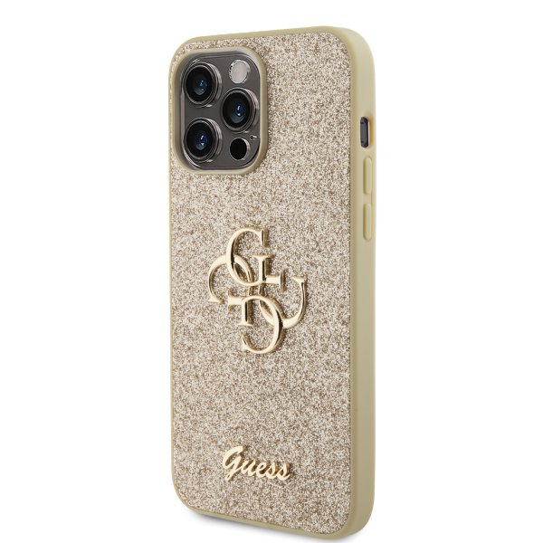 Guess iPhone 15 Pro Max Skal Fixed Glitter Guld
