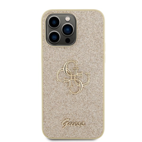 Guess iPhone 15 Pro Max Skal Fixed Glitter Guld