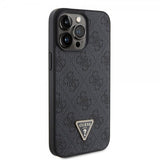 Guess iPhone 15 Pro Max Skal 4G Metal Triangle Strass Svart
