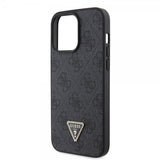 Guess iPhone 15 Pro Max Skal 4G Metal Triangle Strass Svart
