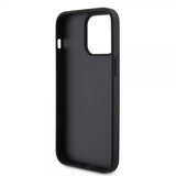 Guess iPhone 15 Pro Max Skal 4G Metal Triangle Strass Svart