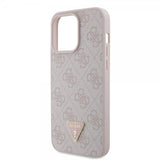 Guess iPhone 15 Pro Max Skal 4G Metal Triangle Strass Rosa