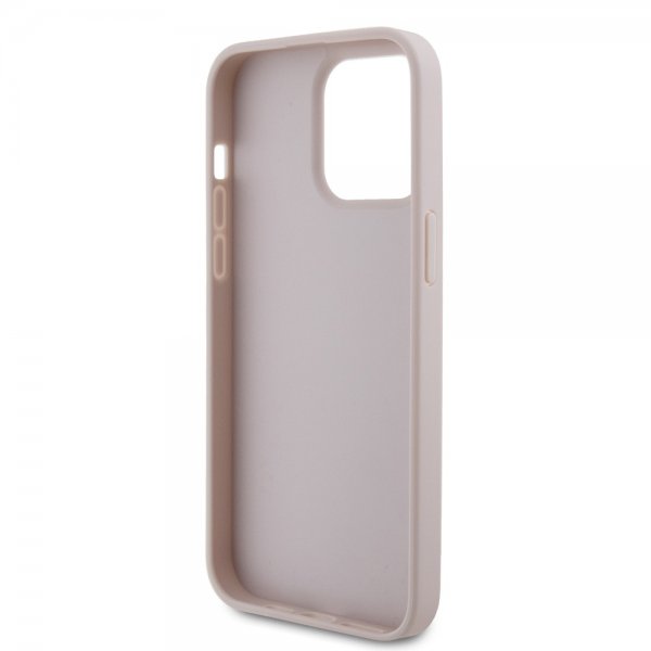 Guess iPhone 15 Pro Max Skal 4G Metal Triangle Strass Rosa