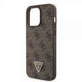 Guess iPhone 15 Pro Max Skal 4G Metal Triangle Strass Brun