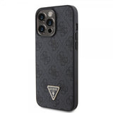Guess iPhone 15 Pro Max Skal Metal Logo Strass Crossbody Strap Svart