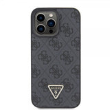 Guess iPhone 15 Pro Max Skal Metal Logo Strass Crossbody Strap Svart