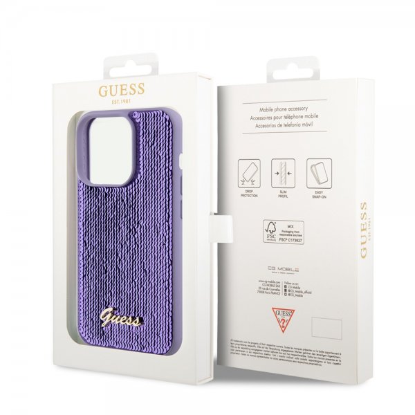 Guess iPhone 15 Pro Max Skal Sequin Lila