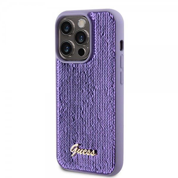 Guess iPhone 15 Pro Max Skal Sequin Lila
