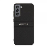Guess Samsung Galaxy S21 FE Skal Saffiano Metal Logo Svart