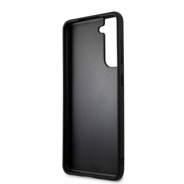 Guess Samsung Galaxy S21 FE Skal Saffiano Metal Logo Svart
