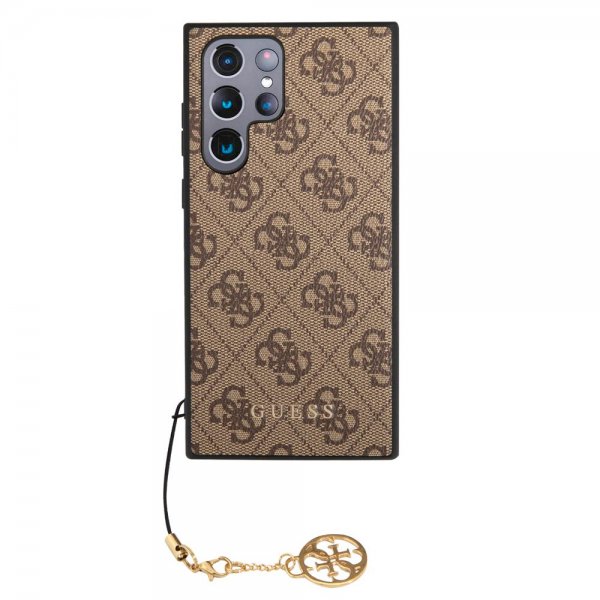 Guess Samsung Galaxy S22 Ultra Skal 4G Charms Brun
