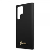 Guess Samsung Galaxy S22 Ultra Skal Script Metal Logo Svart