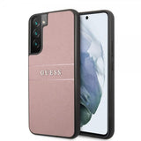 Guess Samsung Galaxy S22 Plus Skal Saffiano Metal Logo Rosa