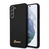 Guess Samsung Galaxy S22 Skal Script Metal Logo Svart