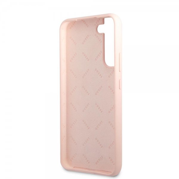 Guess Samsung Galaxy S22 Skal Script Metal Logo Pale Pink