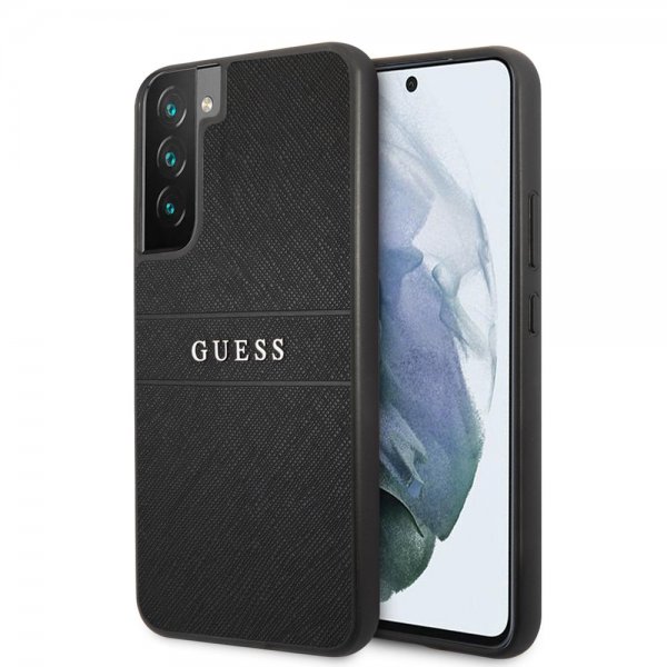 Guess Samsung Galaxy S22 Skal Saffiano Metal Logo Svart