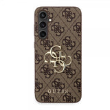 Guess Samsung Galaxy S23 FE Skal 4G Metal Logo Brun