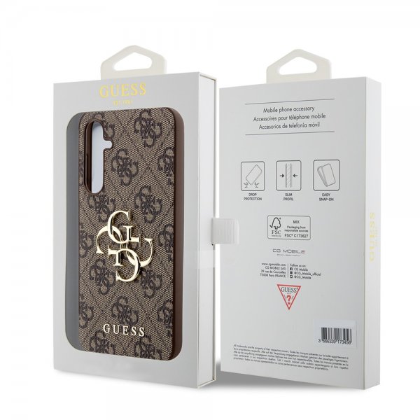 Guess Samsung Galaxy S23 FE Skal 4G Metal Logo Brun