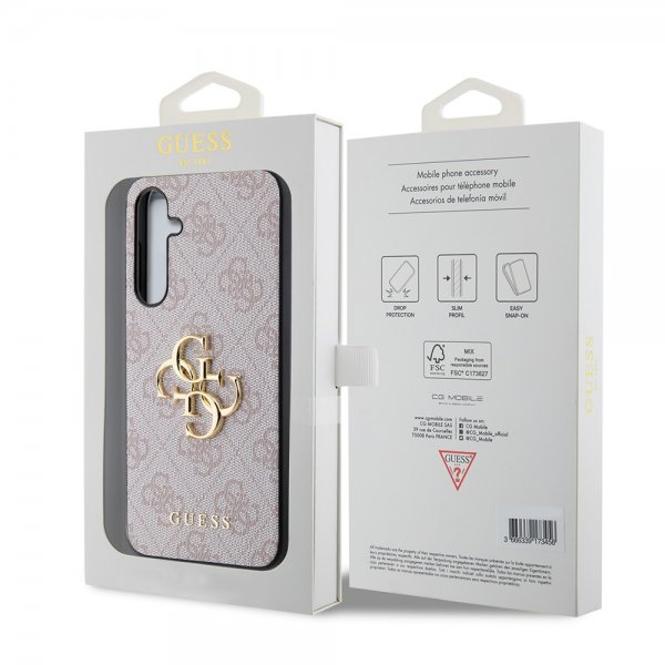 Guess Samsung Galaxy S23 FE Skal 4G Metal Logo Rosa