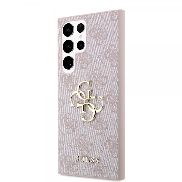 Guess Samsung Galaxy S23 Ultra Skal 4G Logo Rosa