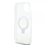 Guess iPhone 15 Plus Skal Ring Stand Glitter MagSafe Transparent