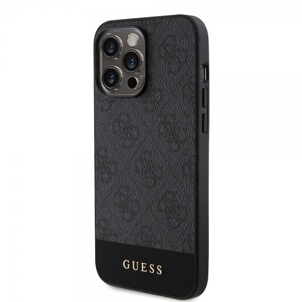 Guess iPhone 15 Pro Max Skal Bottom Stripe MagSafe Svart