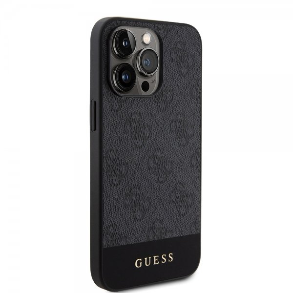 Guess iPhone 15 Pro Max Skal Bottom Stripe MagSafe Svart